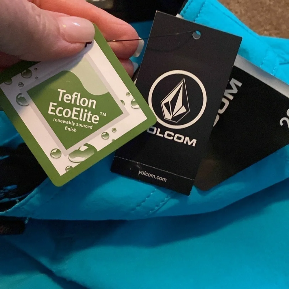 Volcom Men's Blue Swim Shorts size 29, 18 New with tags pocket board shorts